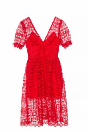 Openwork dress with a frill, zdjęcie 1 Openwork dress with a frill od Self Portrait